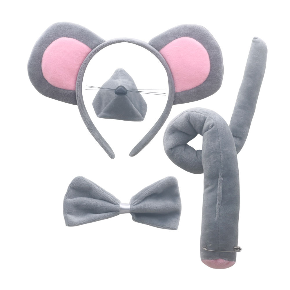 Super Soft Gray Mouse Ear 4-piece Set