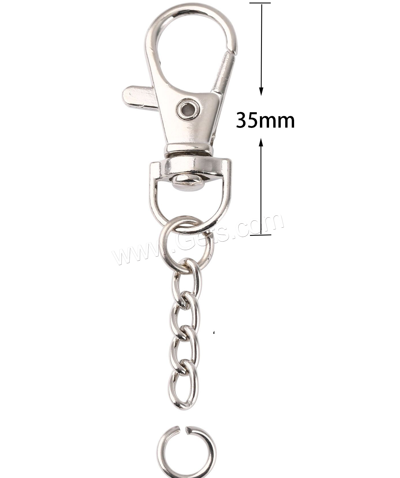 2:Nickel-plated hanging single ring