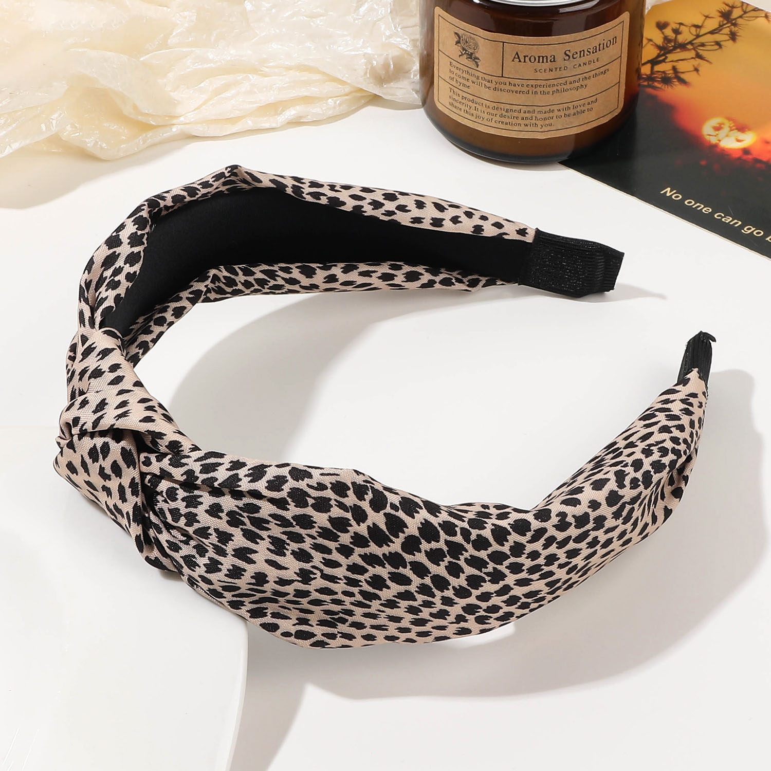 7:Leopard Hair Hoop - Coffee Color