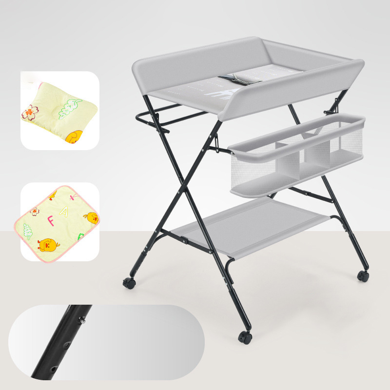 Flagship version - Ionic ash   storage basket   clothes drying pole   storage rack   three-speed adjustment   universal wheel