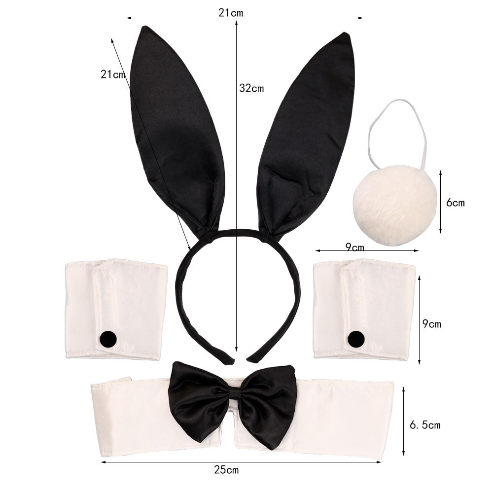 Black Ding Rabbit Ear 4-piece Set