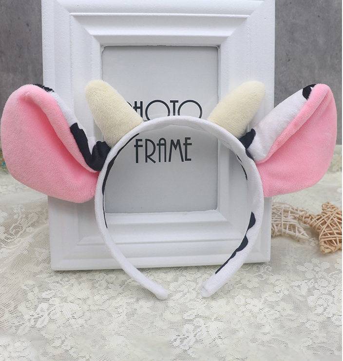 Super soft cow ears with horns