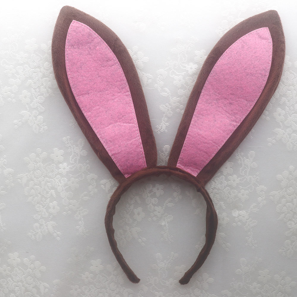 Pink coffee colored long eared rabbit