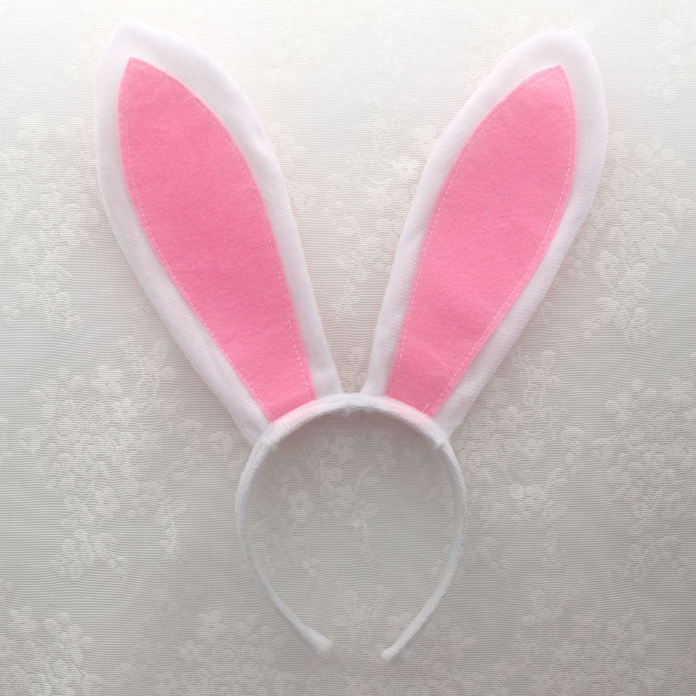 Pink white long eared rabbit