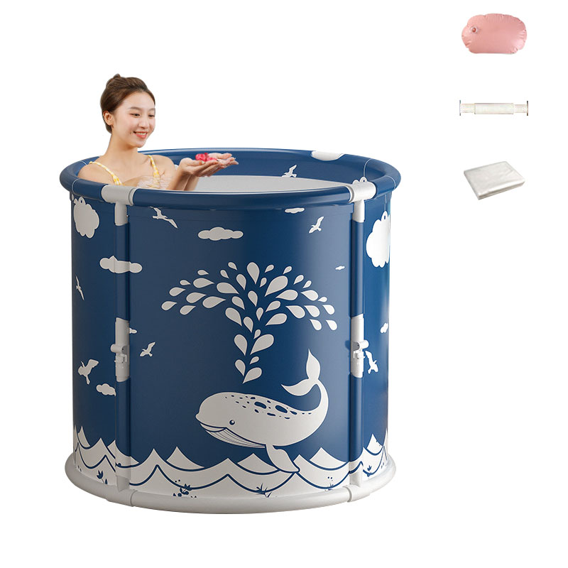 Blue Whale [ Bath tub   cushion   drain pipe  5 bath bags ]