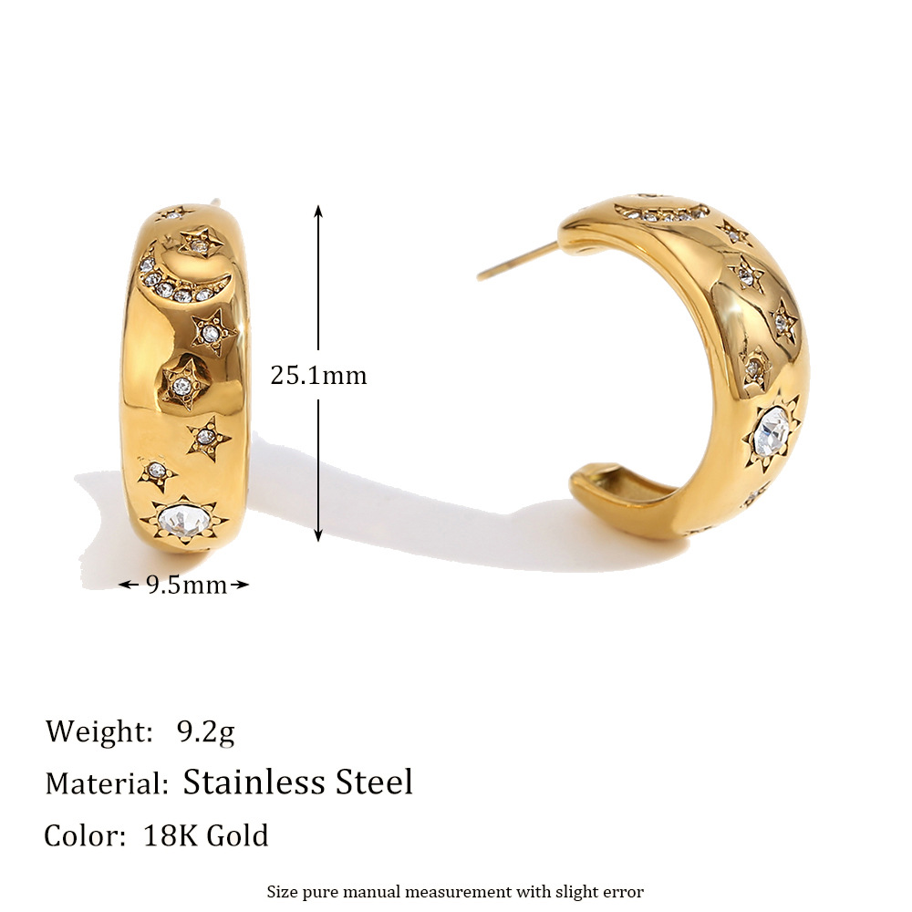 Stud earrings - Gold