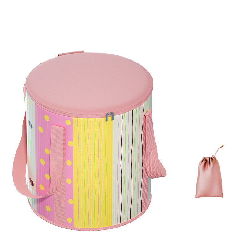 Pink polka dots. - With a lid