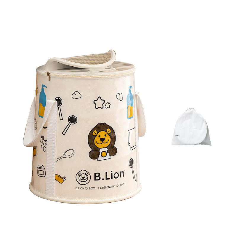 White lion (built-in resilient steel wire)   storage bag