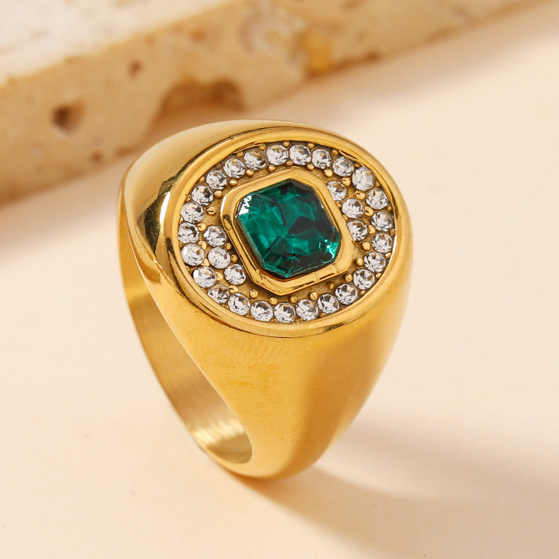 Gold ( emerald ) US Size #6