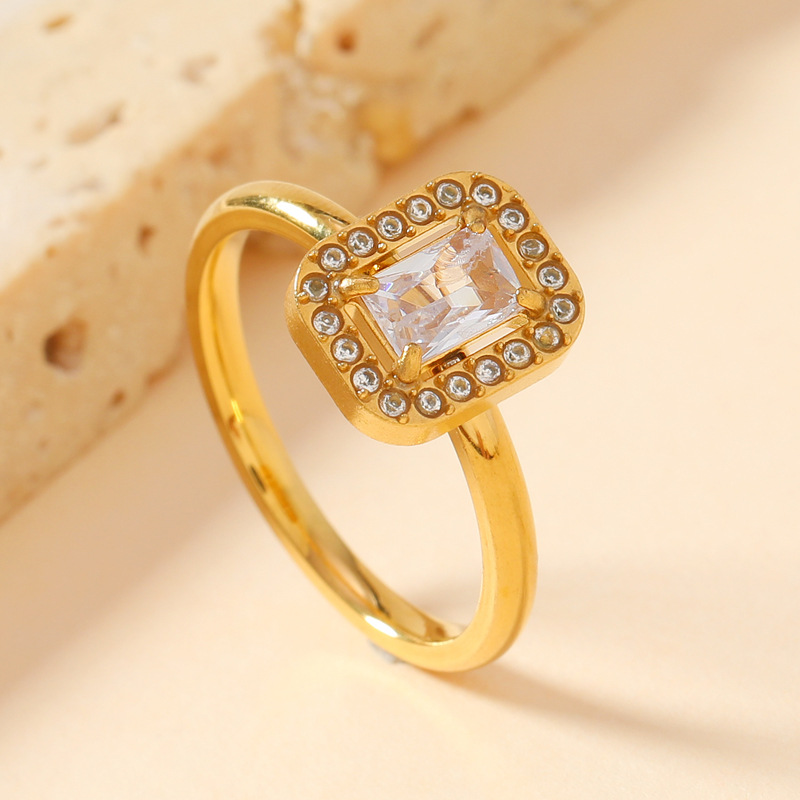 3:Diamond-encrusted square ring