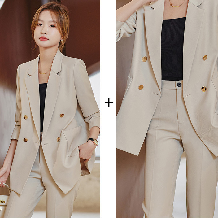 Beige coat  B76 pants