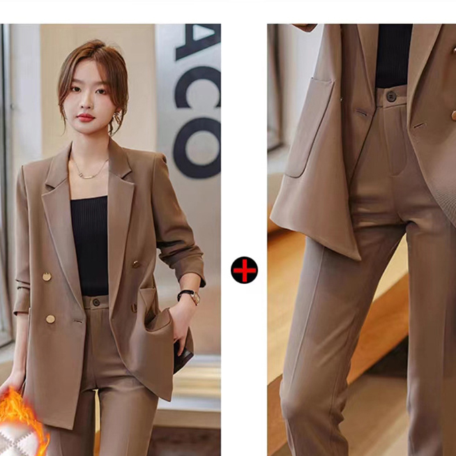 Cotton padded brown coat  B76 pants