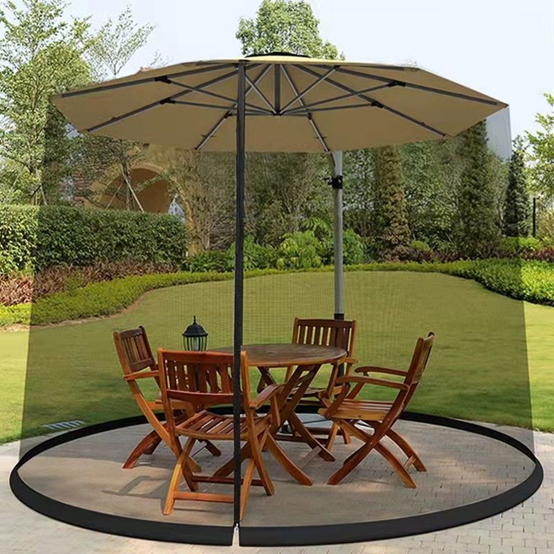 Roman round umbrella Black 350x230cm (without umbrella