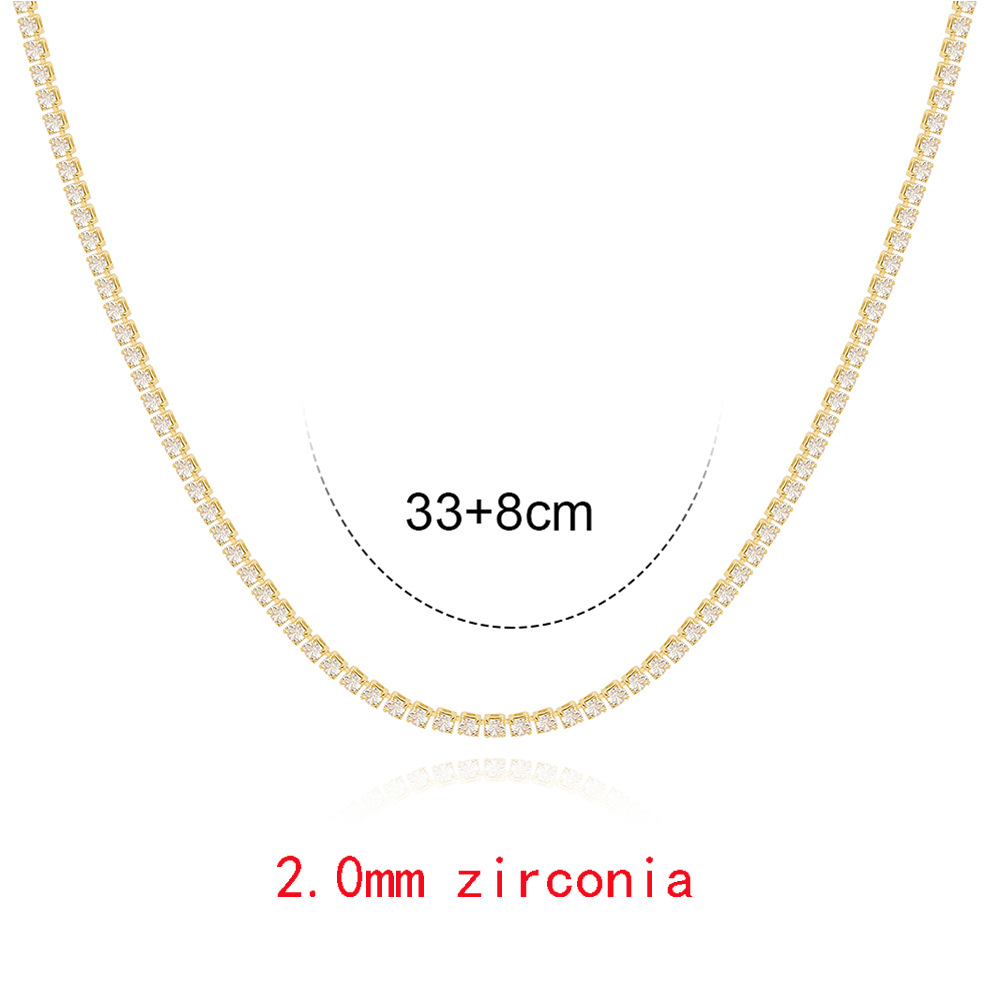 2mm white diamond - gold