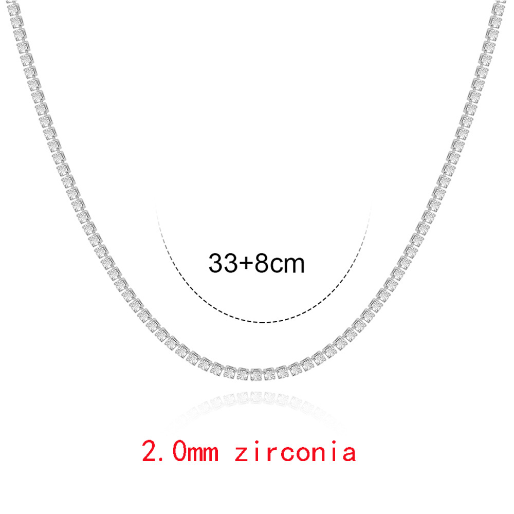 2mm White diamond - white gold