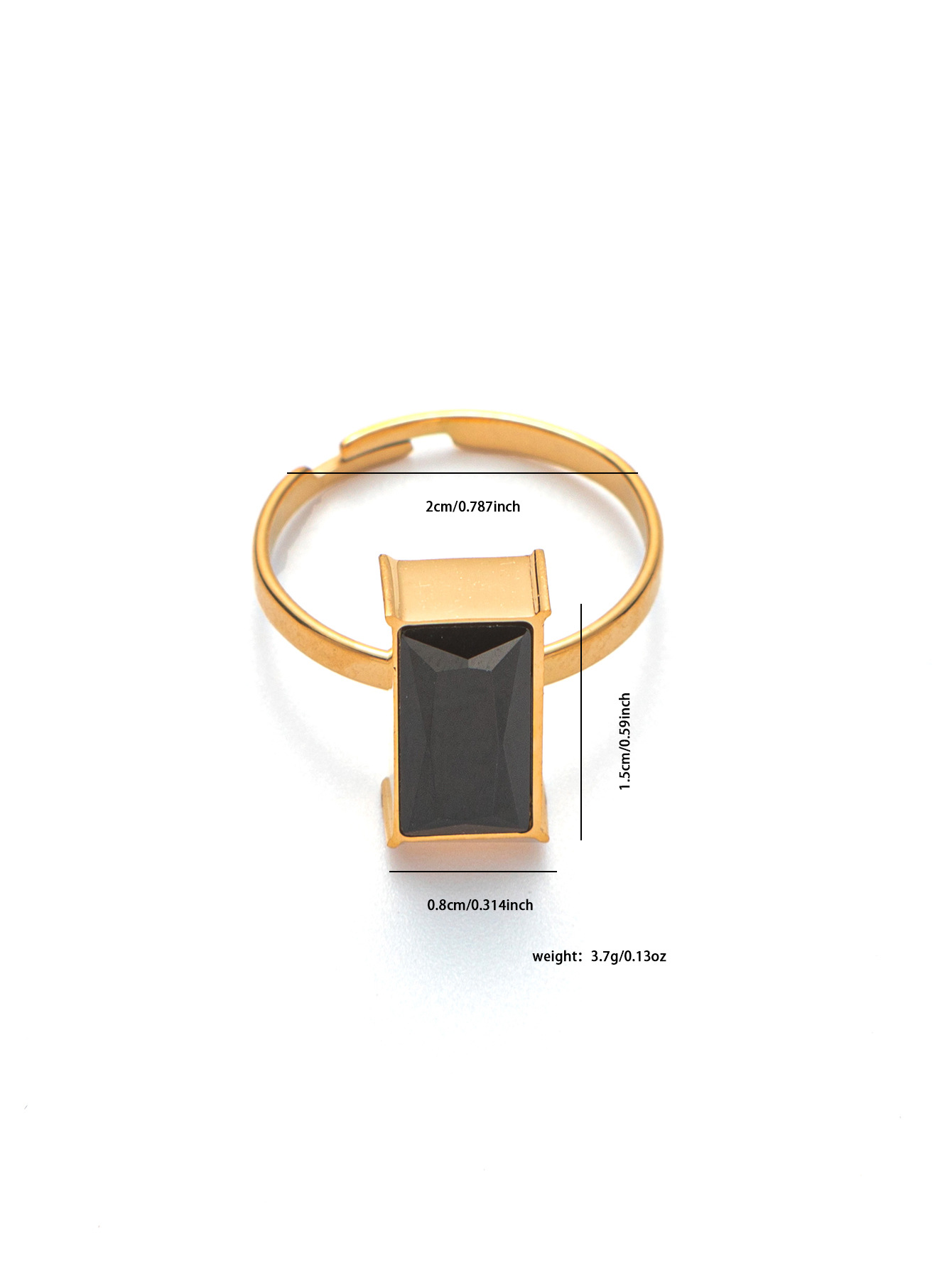 Black diamond square ring