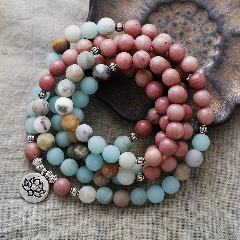 3 Amazonite and Rhodochrosite