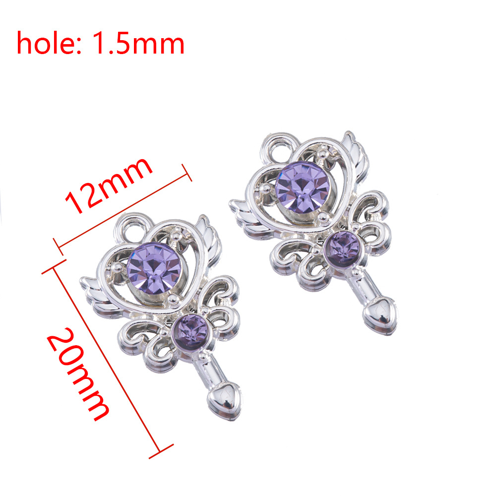 silver - purple rhinestone