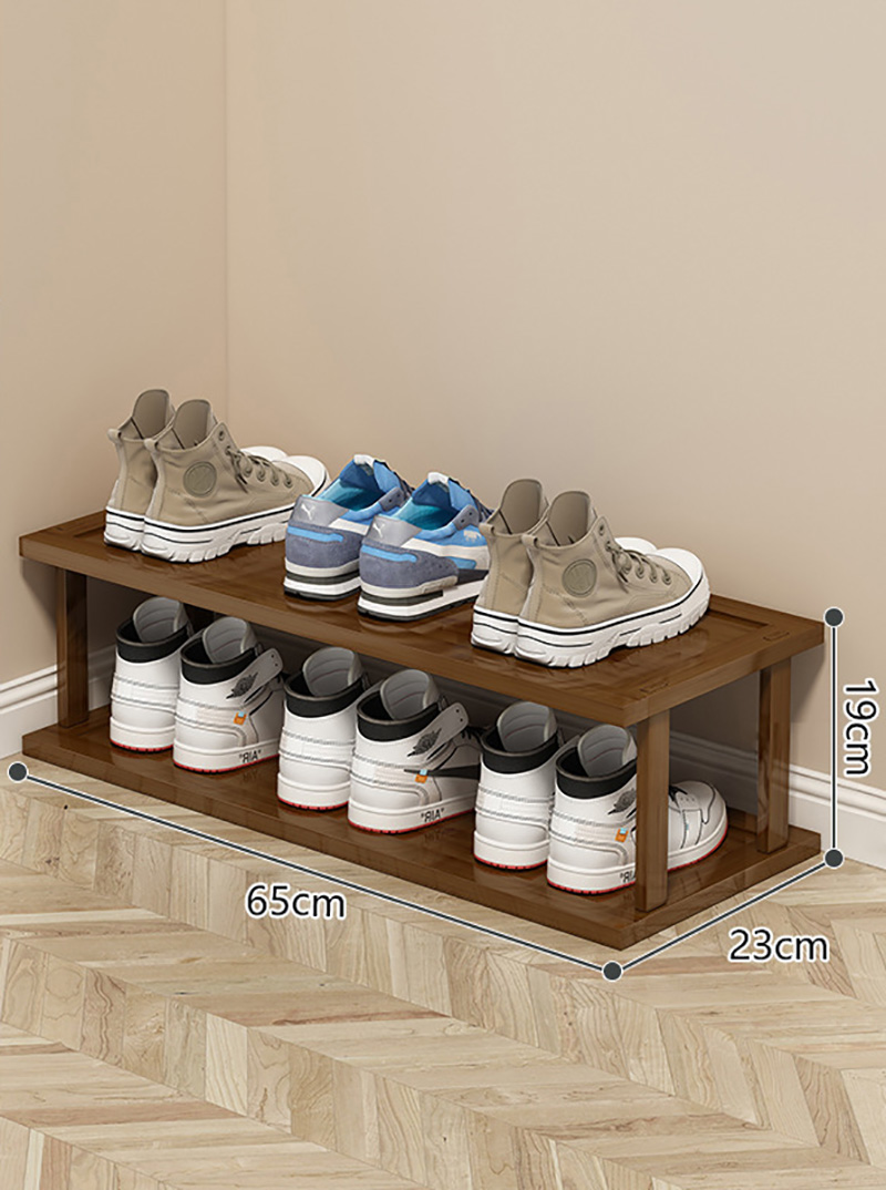 Brown 2 layer 65 length can hold six pairs of shoes