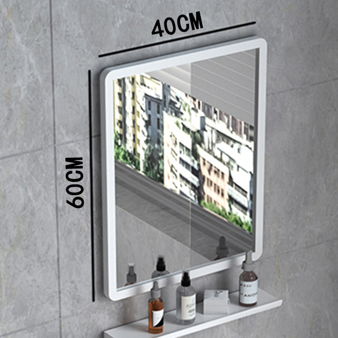 Aluminum frame simple white 40x60cm (HD mirror   shelf)