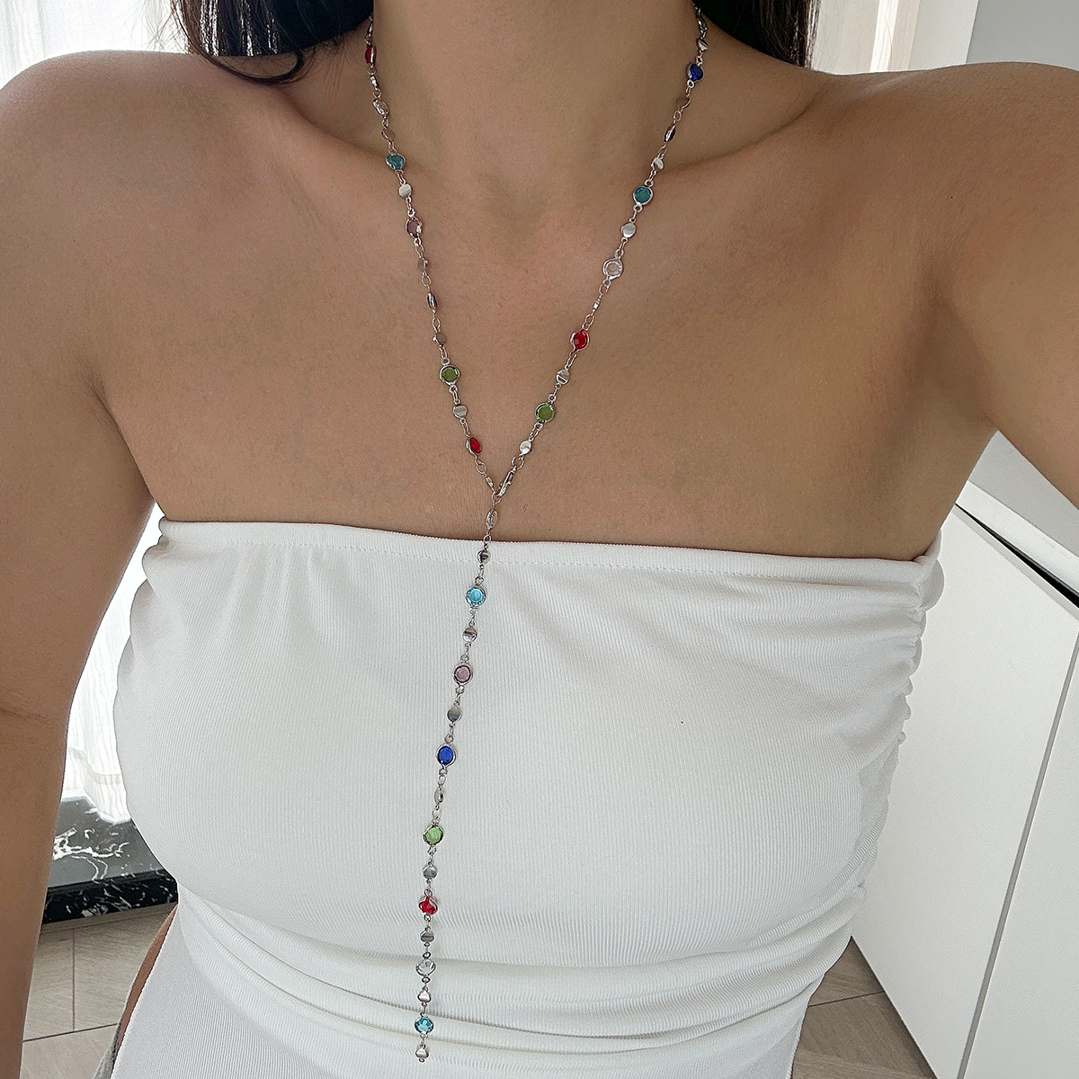 02 White K necklace