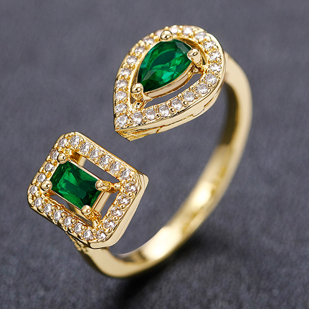 Gold + green zirconium