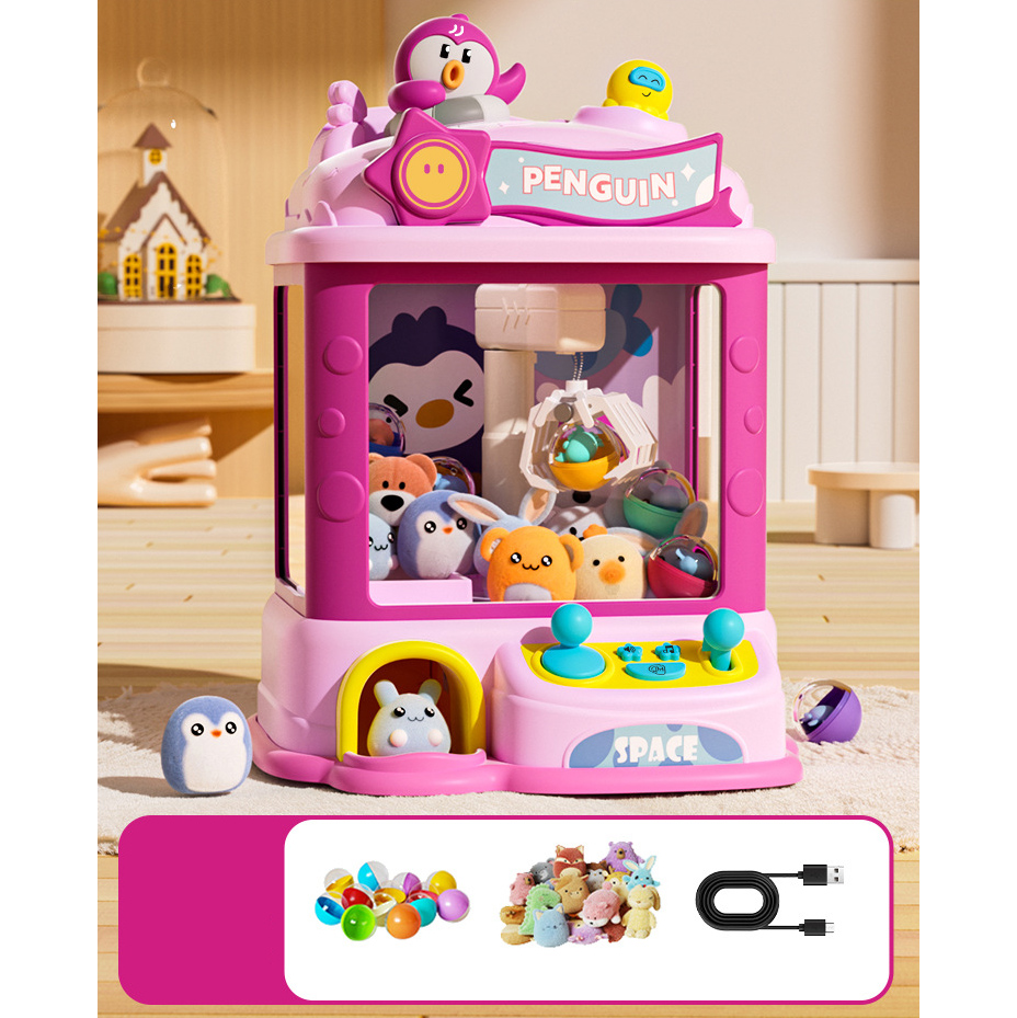 Penguin doll machine pink