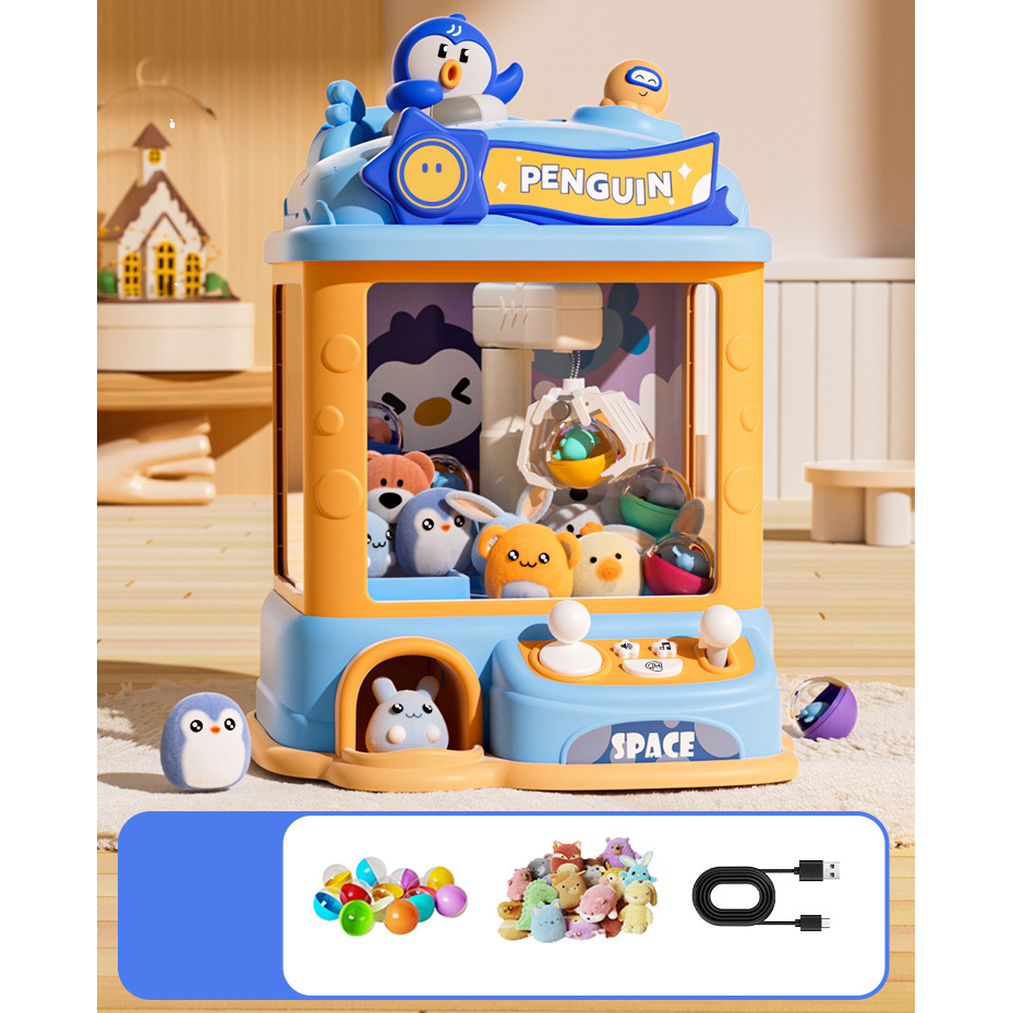 Penguin doll machine blue