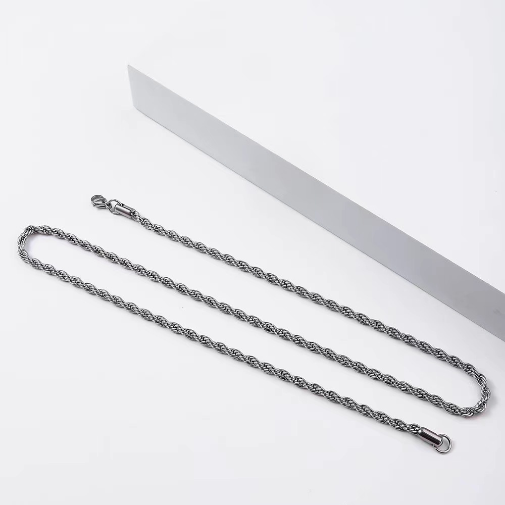 1:Silver (2mm wide) Length 40CM