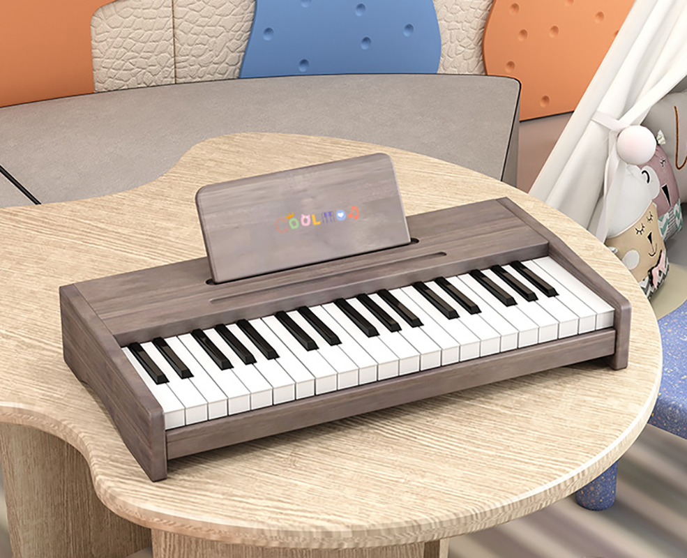 Plug-in 37-key walnut color - send key stickers and sheet music