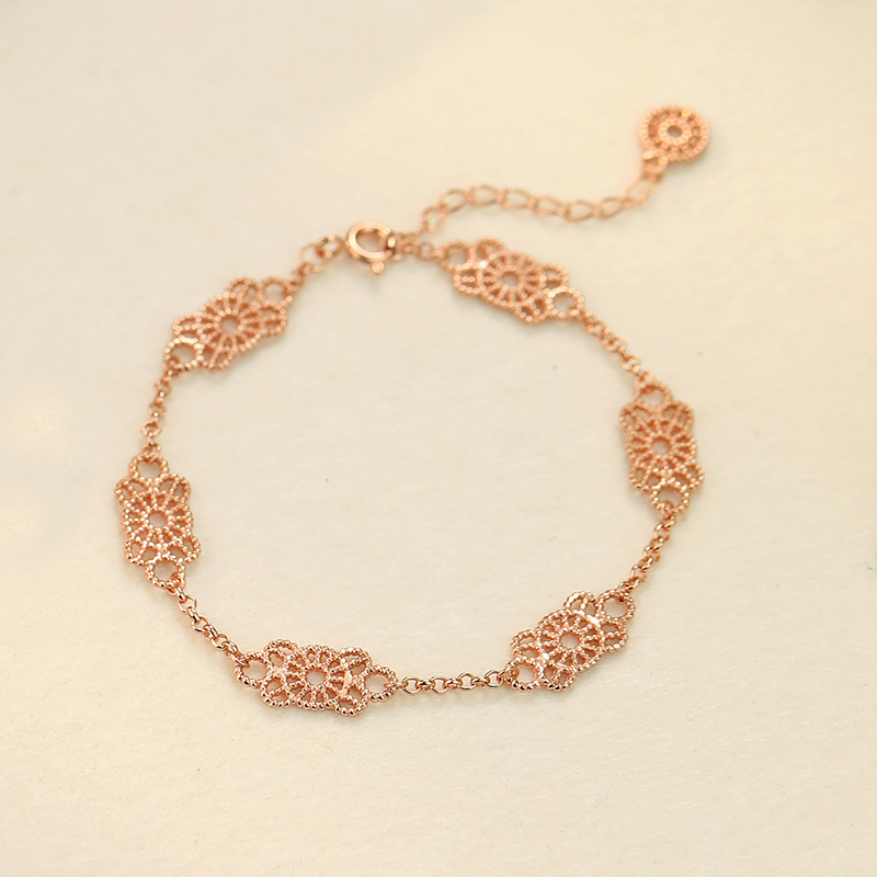 2 rose gold color plated