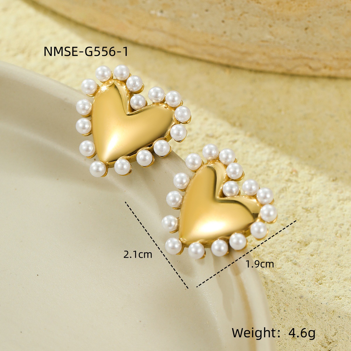 1:NMSE-G556-1 Gold earrings