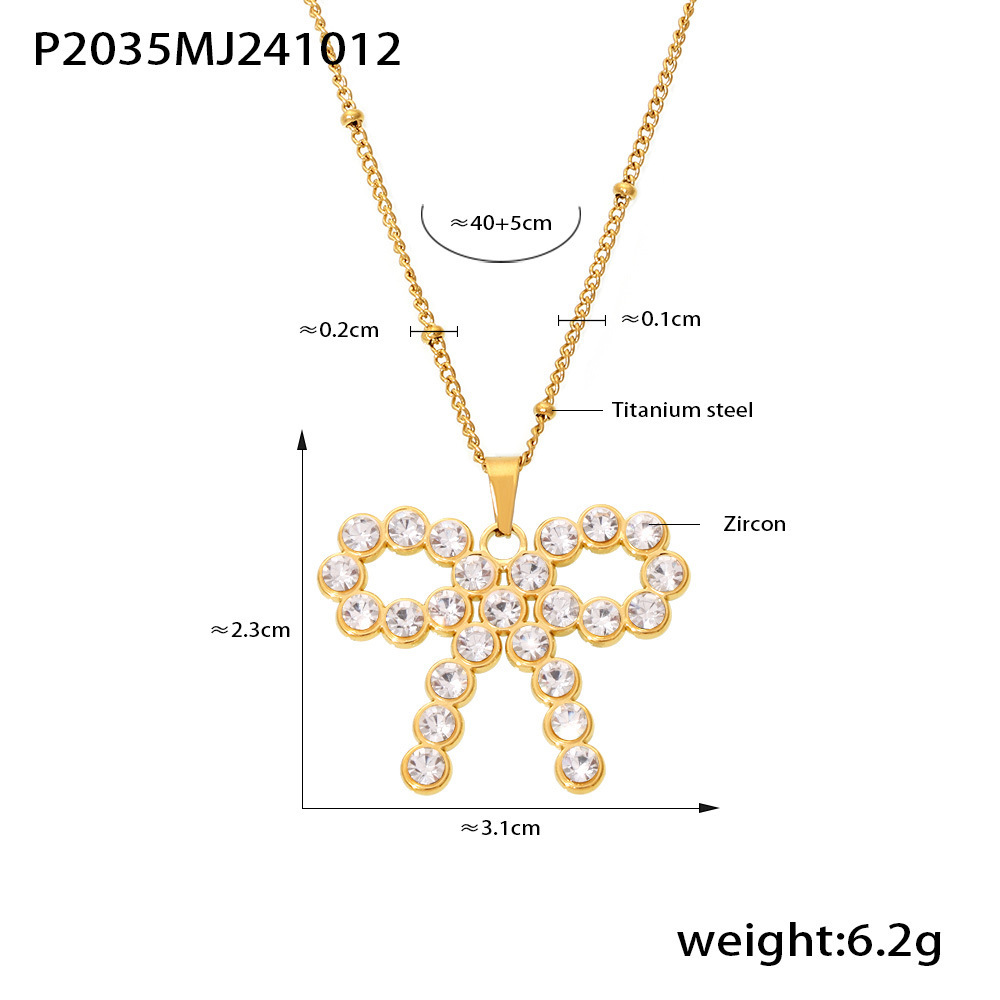 Gold - zircon necklace