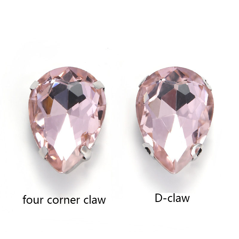 powder pink 20*30mm four corner claw