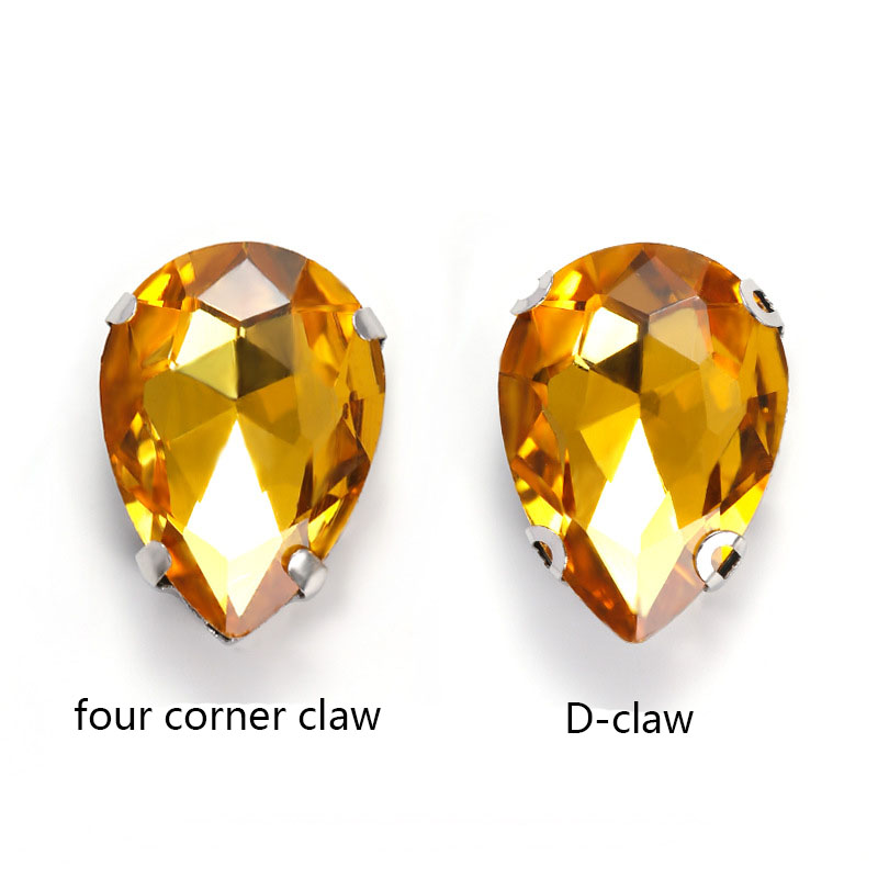 golden yellow 20*30mm four corner claw