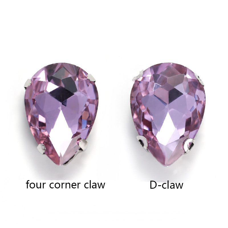 crystal purple 20*30mm four corner claw