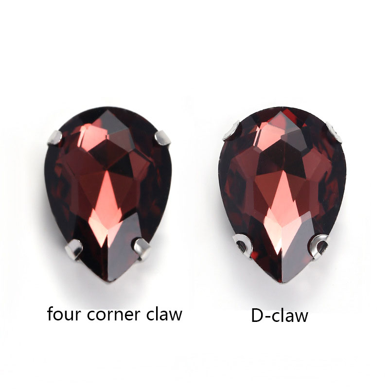 burgundy 20*30mm four corner claw