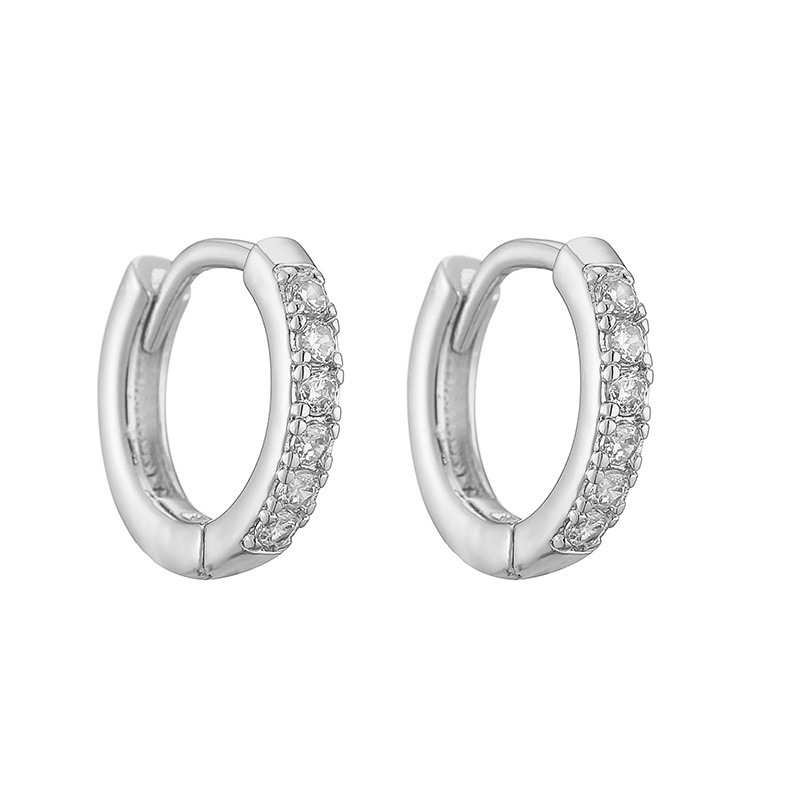 4:White gold 12mm1 pair