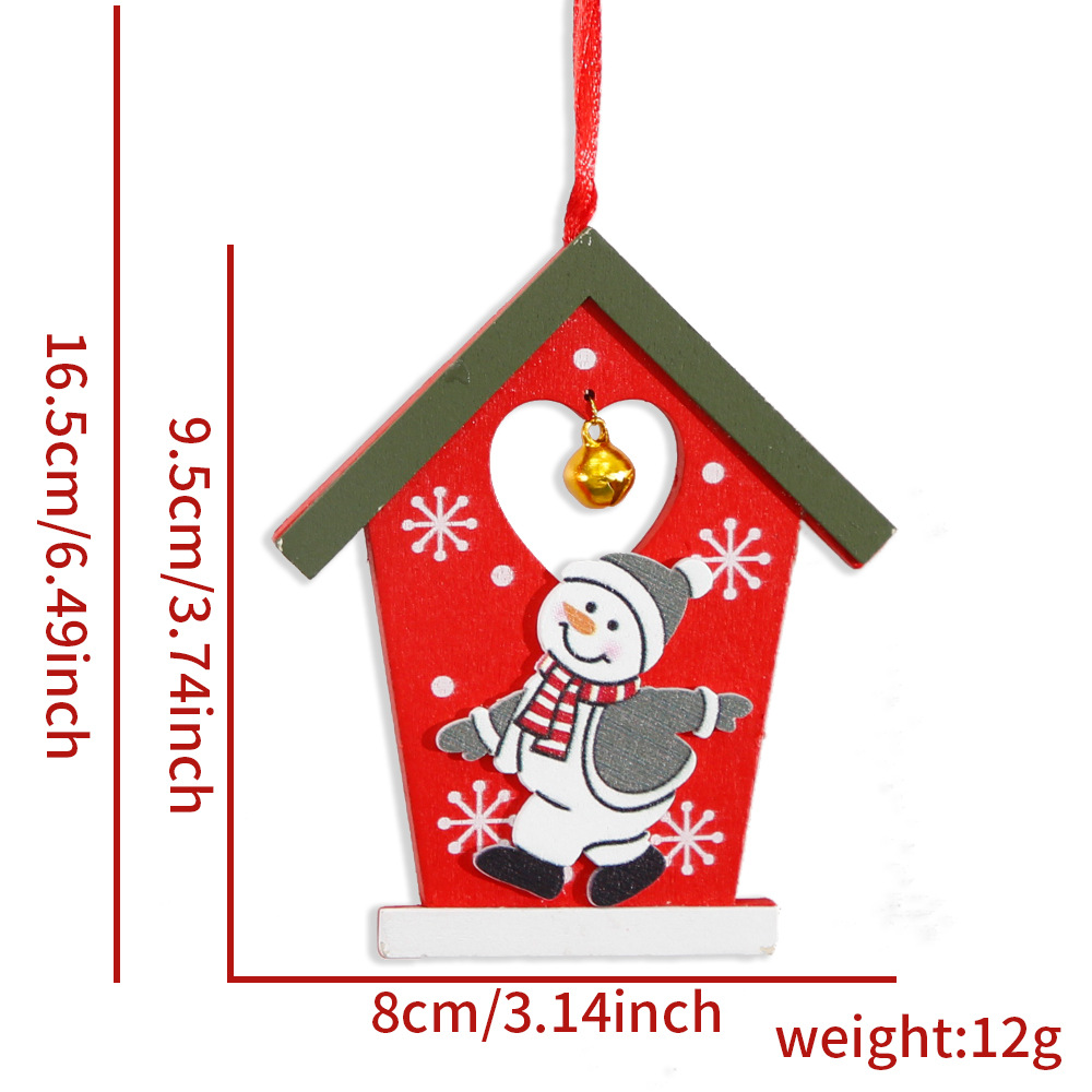 Christmas Snowman cottage pendant