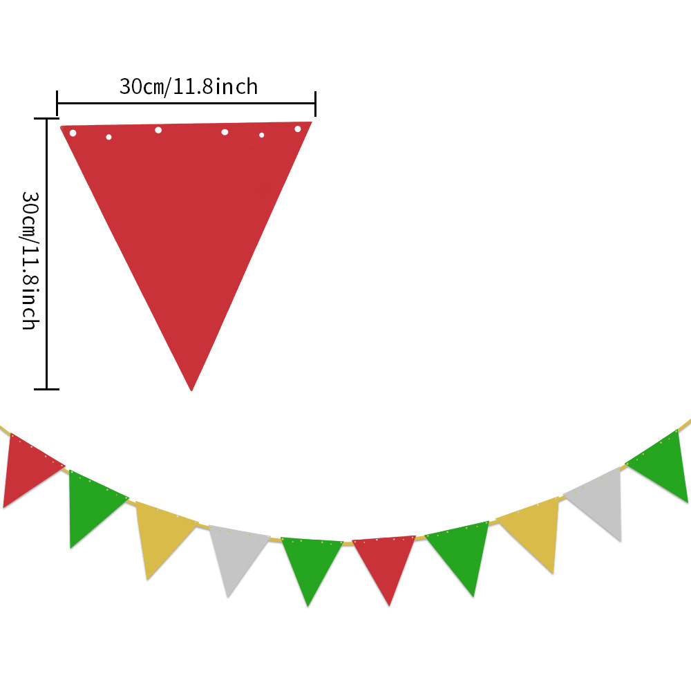 Christmas colorful pennants