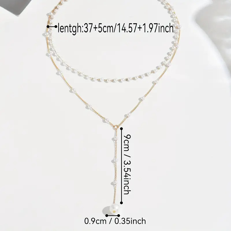 4:Y-shaped pearl fringe fold wear NC24Y0597