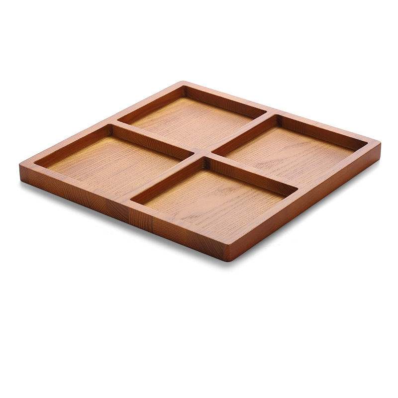 3:EC00301 Original wood color four grid tray