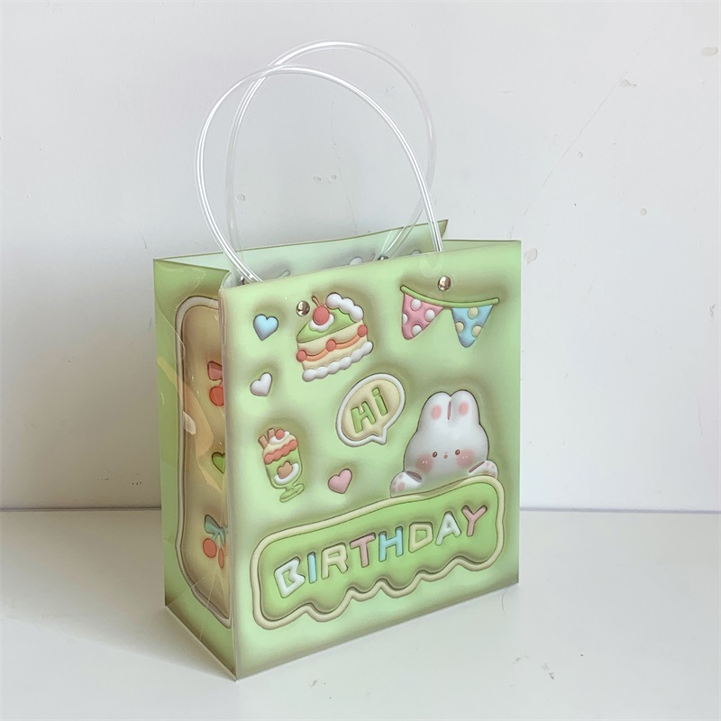 1:Three-dimensional pattern - green bunny cake