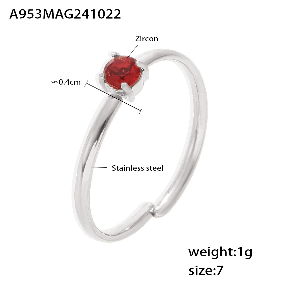 Steel red zircon