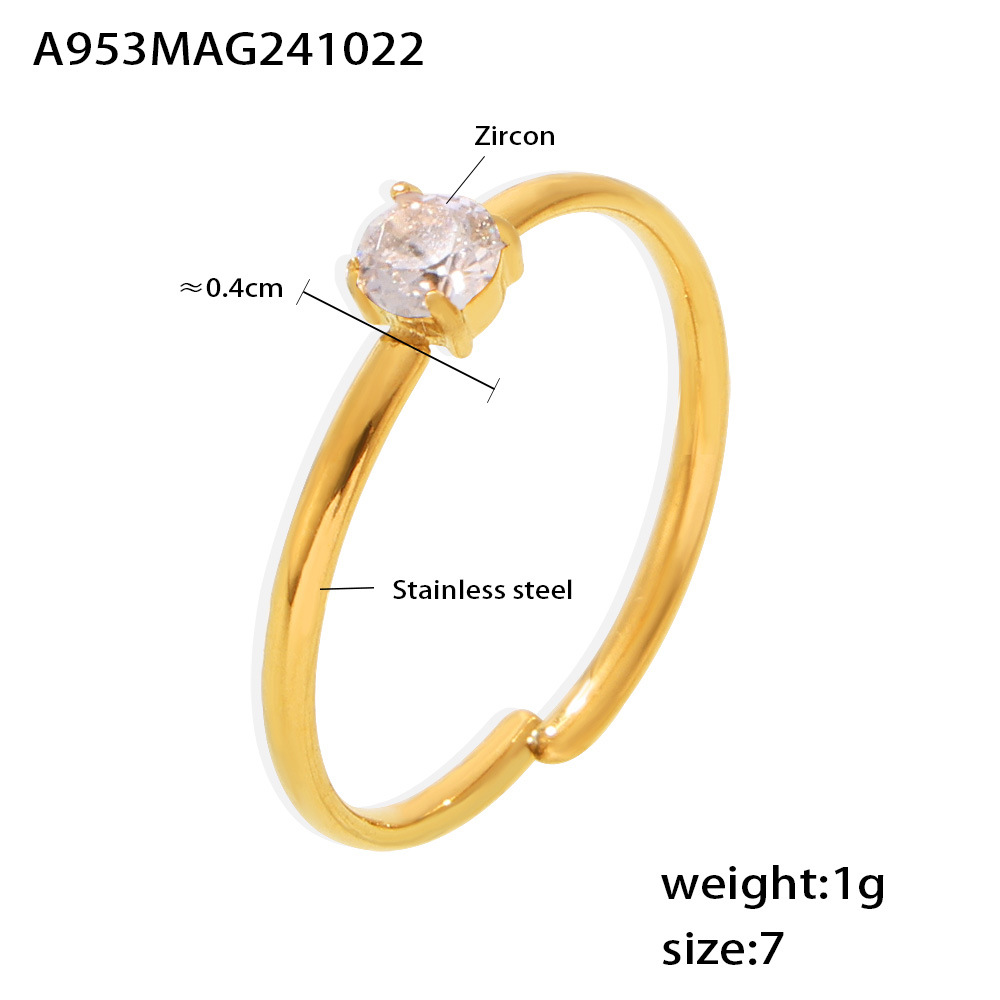 Gold white zircon