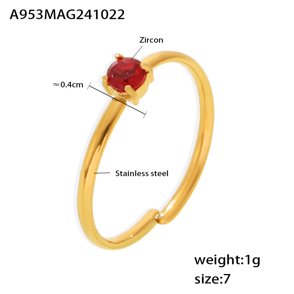 Gold  red zircon