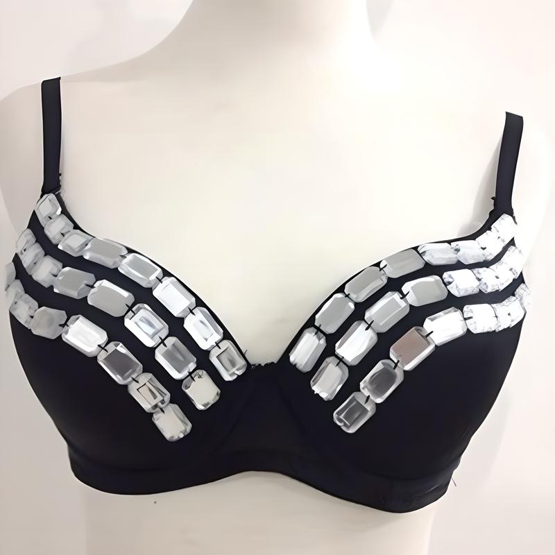 Three-piece diamond bra