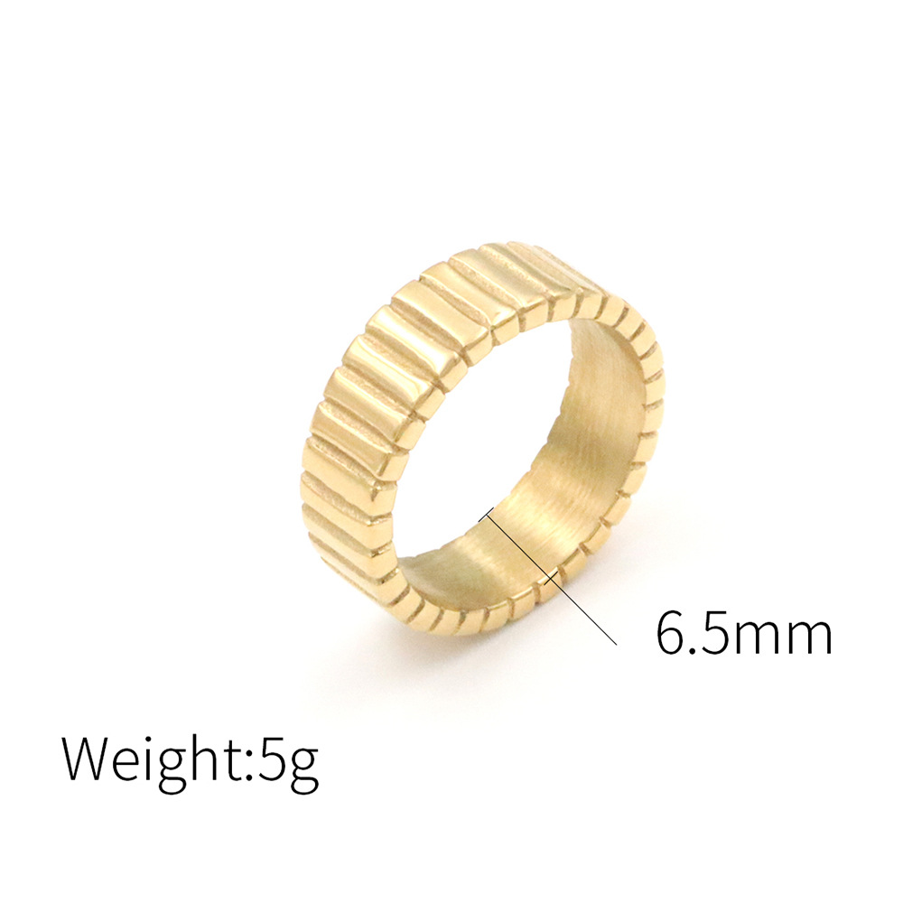 Face width 6.5mm - gold size 6