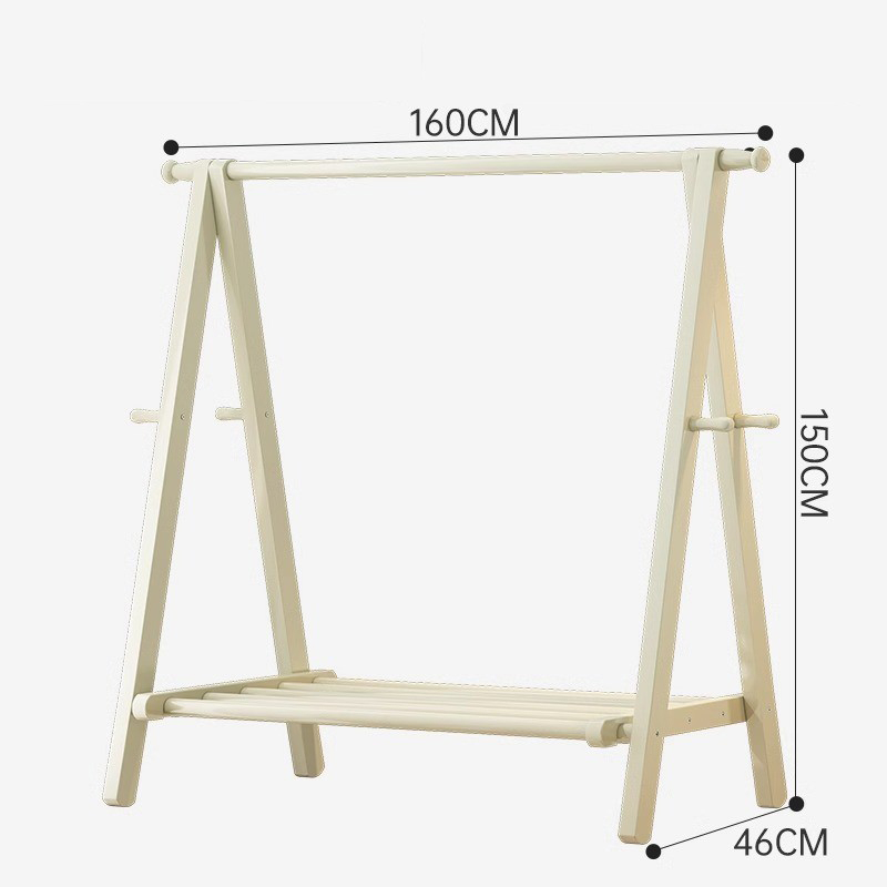 [bold all solid wood] cream white-160cm