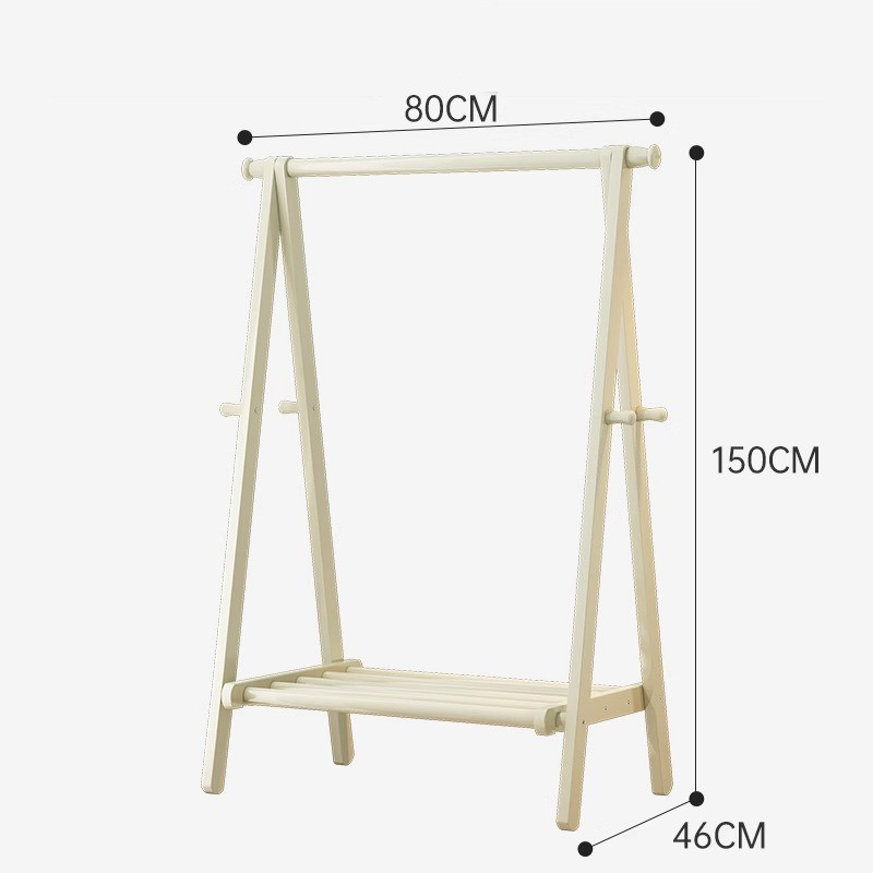 [bold all solid wood] cream white-80cm